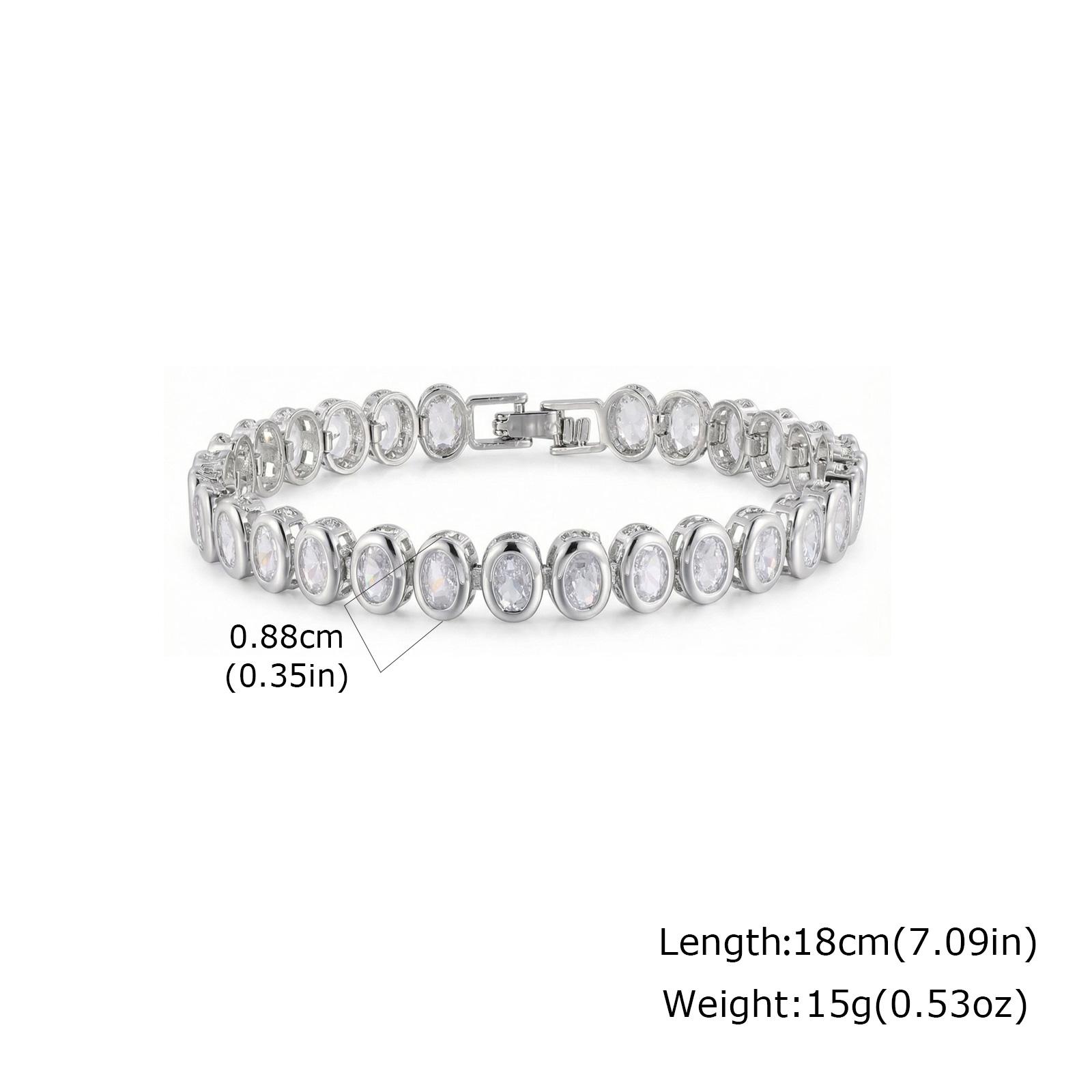 

Gold Plated Cubic Zircon Watch Strap Bracelets for Women, Luxury Chunky Link Chain Bracelet, Fashion Stackable Jewelry Gift
