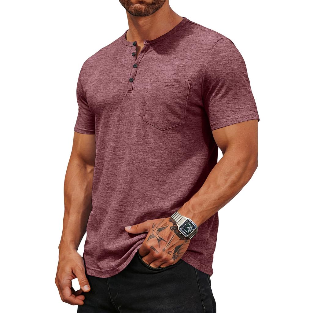 Henley Shirts for Men Mens Short Sleeve Henley Shirts Summer Shirts for Men Short Sleeve Henley Shirts for Men Casual Style
