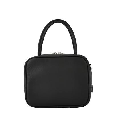 Gratante Genuine Cowhide Leather Cube Commuter 2-Way Bag, Handbag, Women's, Bag, Abb-g0066 (Black)