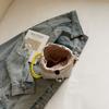 Shoulder Strap Small Drawstring Bucket Bag Quick Drying Nylon Water Bottle Holder Front Pocket Large Opening