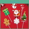 Christmas Festive Cake Flags Plugin Set With Cartoon Style For Holiday Table Setting And Dessert Enhancement