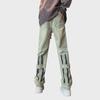 Men's Retro Wide-Leg Straight Zipper Jeans - Casual Spring Pants