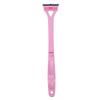 Rückenhaar-Trimmer Manuelles Rasieren Ergonomischer Langer Griff Rückenhaar-Entferner mit 8 Trimmerköpfen für Männer Rosa