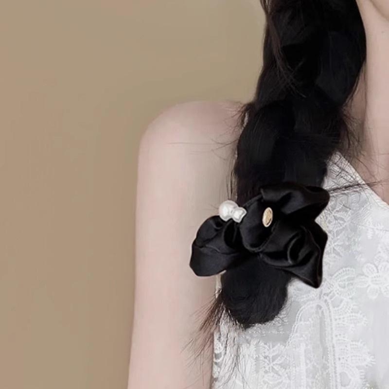 1PC Bead Large Intestine Hair Band Women's High Elastic Headband Hair Tie Rubber Band Hair Rope Headgear