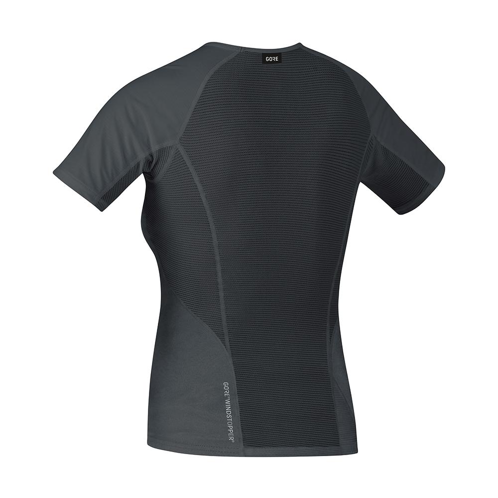 GOREWEAR M Base Layer Windstopper T-Shirt Women - Black (Women'S) Windproof Short Sleeve