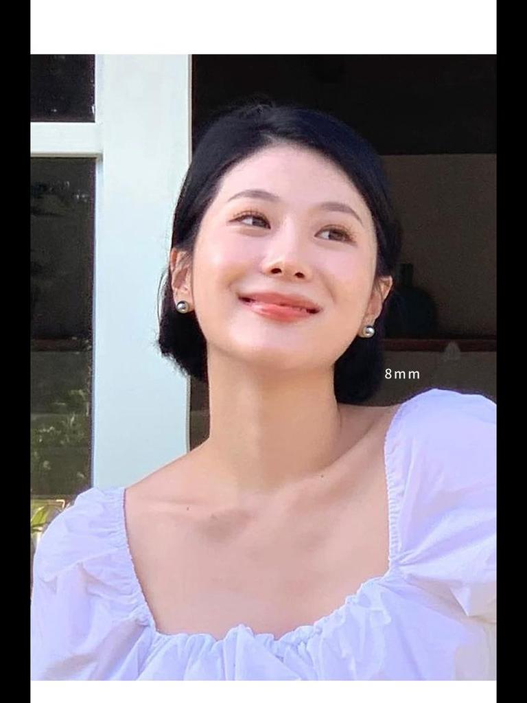 Luxuriöse 999 Sterlingsilber Hanf & Aurora Grau Perlenohrringe für Damen - High-End 2024 Design