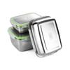 Stainless Steel Lunch Box Fruit Sealed Korean Leakproof Fresh-keeping Storage Refrigerator Freezer Food Box for Household Office