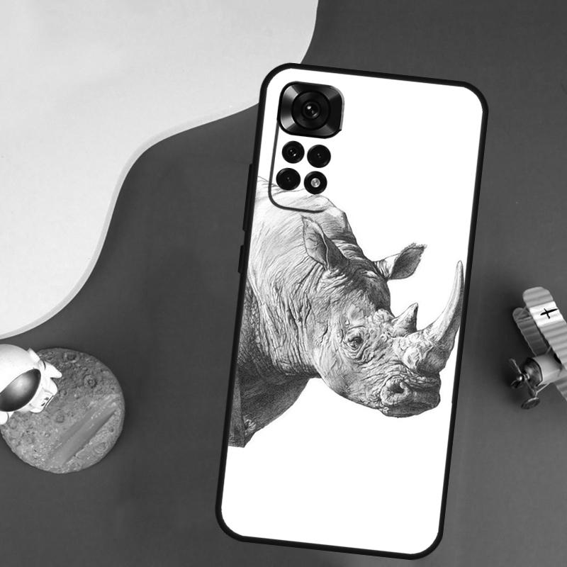 Animal Rhino Case For Xiaomi Redmi Note 13 Pro 14 12 9 10 11 Pro 10S 11S 12S Redmi 14C 13C 10C 12C Cover