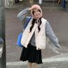 [One piece] Cotton vest shirt two-piece set women's new small thin padded jacket