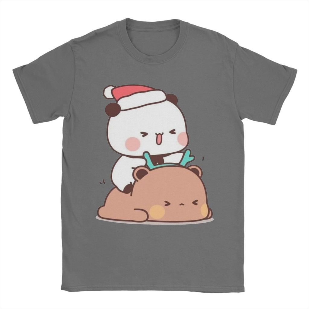 Męskie koszulki Bubu i Dudu Wesołych Świąt Bawełniana odzież Nowość Krótki rękaw Okrągły dekolt T-shirty Pomysł na prezent T-shirt