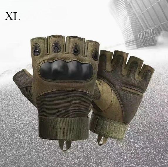 Hard Knuckle Fingerless Gloves - Outdoor Paintball Airsoft Hunting Combat Riding Hiking Half Finger Gloves
