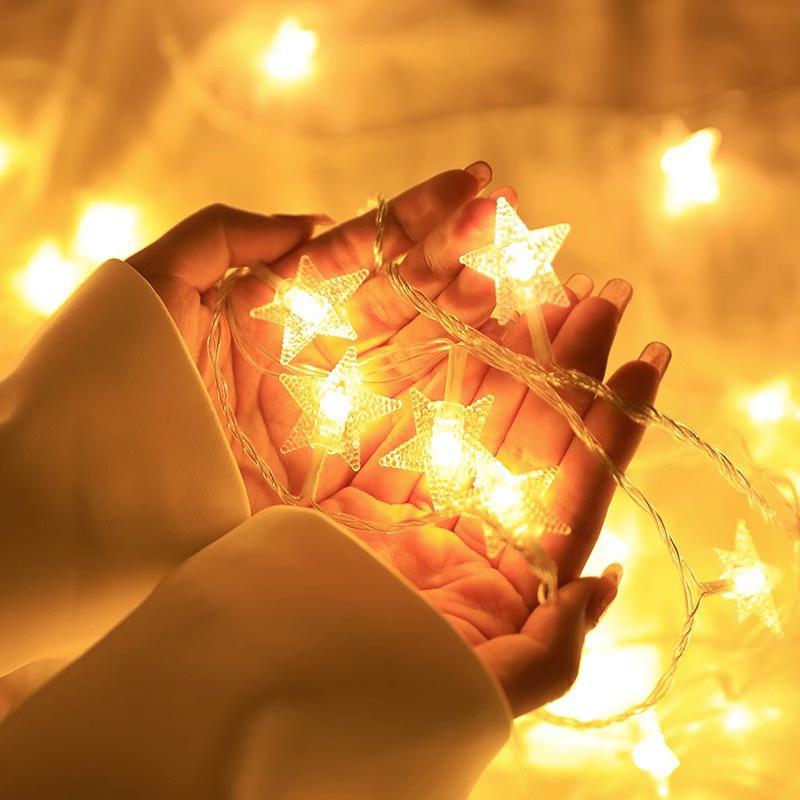 Starry LED String Lights: Vibrant Colorful Flashing Star Wave Balls for Room Atmosphere & Decoration