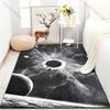 3D Printing Black Planet Light Pattern Carpet Modern Home Decor Area Rug Bedroom Living Room Bedside Sofa Floor Mat Luxury Gift