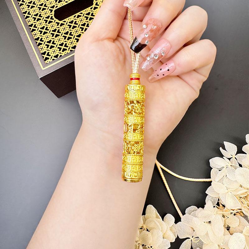 Hollow Out Bodhisattva with Opening and Closing Auspicious Chinese Style Jewelry Necklace Pendant