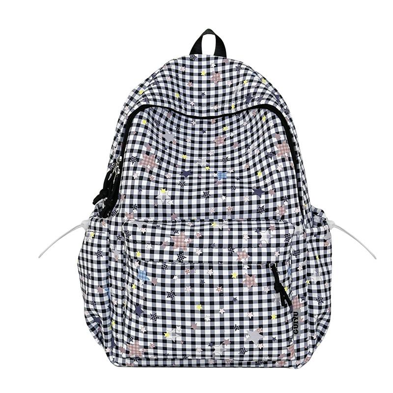Schoolbag new schoolbag female junior high school student star printing Korean version niche ins backpack Mori college student computer bag
