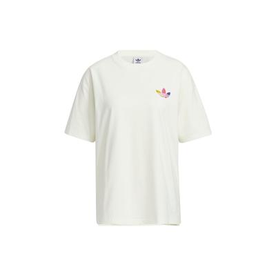 Originals Kleeblatt Kurzarm T-Shirt mit Logo Damen Oberteile Weiß IK8628