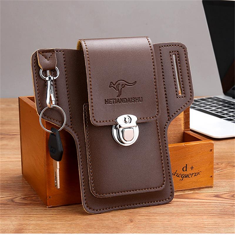 

1PC Outdoor EDC Tool Storage Holster Cover Knife Tactical Pen Flashlight Universal Belt PU Leather Storage Cover Case