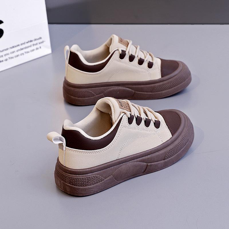 Spring Student Versatile Little White Board Shoes Women's Classic Simple Casual Single Shoes Thick-soled Heightening Sports Shoes