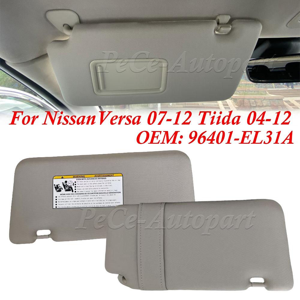 96401-EL31A Car Sun Visor With Mirror Left Driver Side For Nissan Tiida 2004-2012 Versa 2007-2012