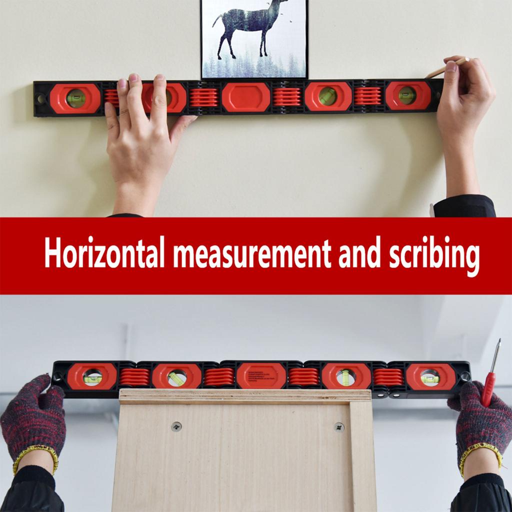 Foldable Level, 24Inch Multi-Angle Measurement Woodworking Tools, with 45° Bubbles for Carpenters,Woodworkers