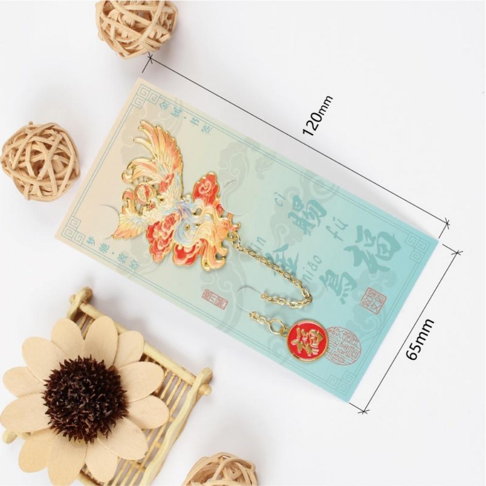 Chinese Bookmark Exquisite Book Clip Auspicious Animal Bookmark Bronzing Dragon Horse Bookmark For Gifts Cultural Collection