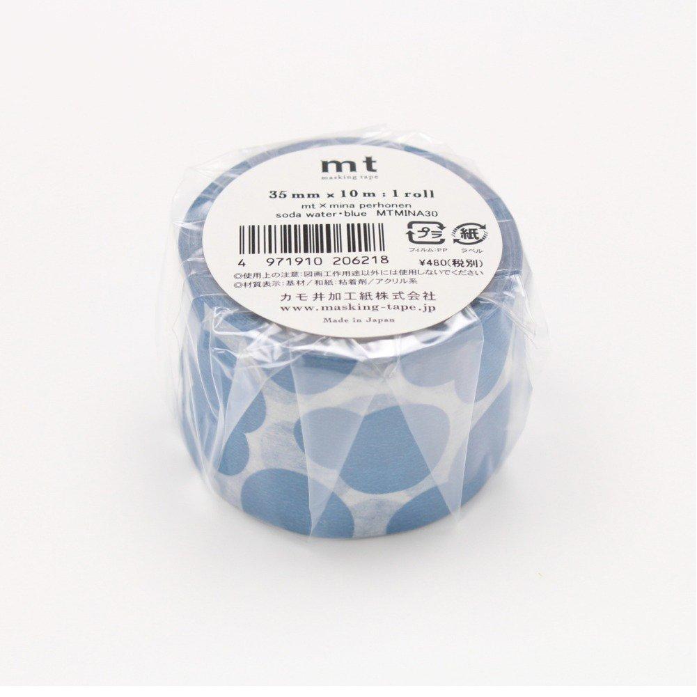 Kamoi Kakoshi mt Mina Perhonen Soda Water Blue Masking 35mm x MTMINA30 Tape, 10m,