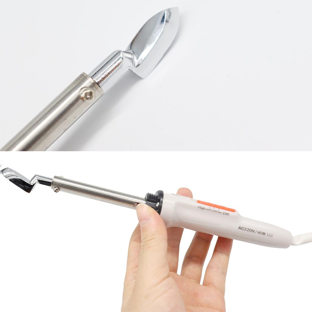 Mini Hierro de Cuero Portátil Herramientas de Planchado para Cuero Eliminador de Arrugas de Cuero Reparación Cabeza de Cobre Puro Soldador de Plástico Cuero