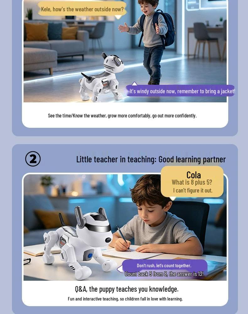 Bionic AI Robot Dog: DeepSeekAI Interactive Dialogue Toy