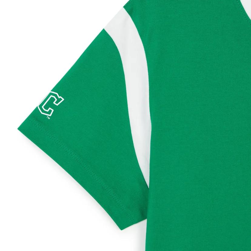 New MLB Drop Shoulder Sleeve T Shirt Women's Green 3FTSV0343-45GNN