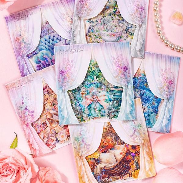 10 Stück Aufkleberpaket der Girls Life Museum-Serie, Material, perfekt für Journaling, DIY, Scrapbooking, Zubehör