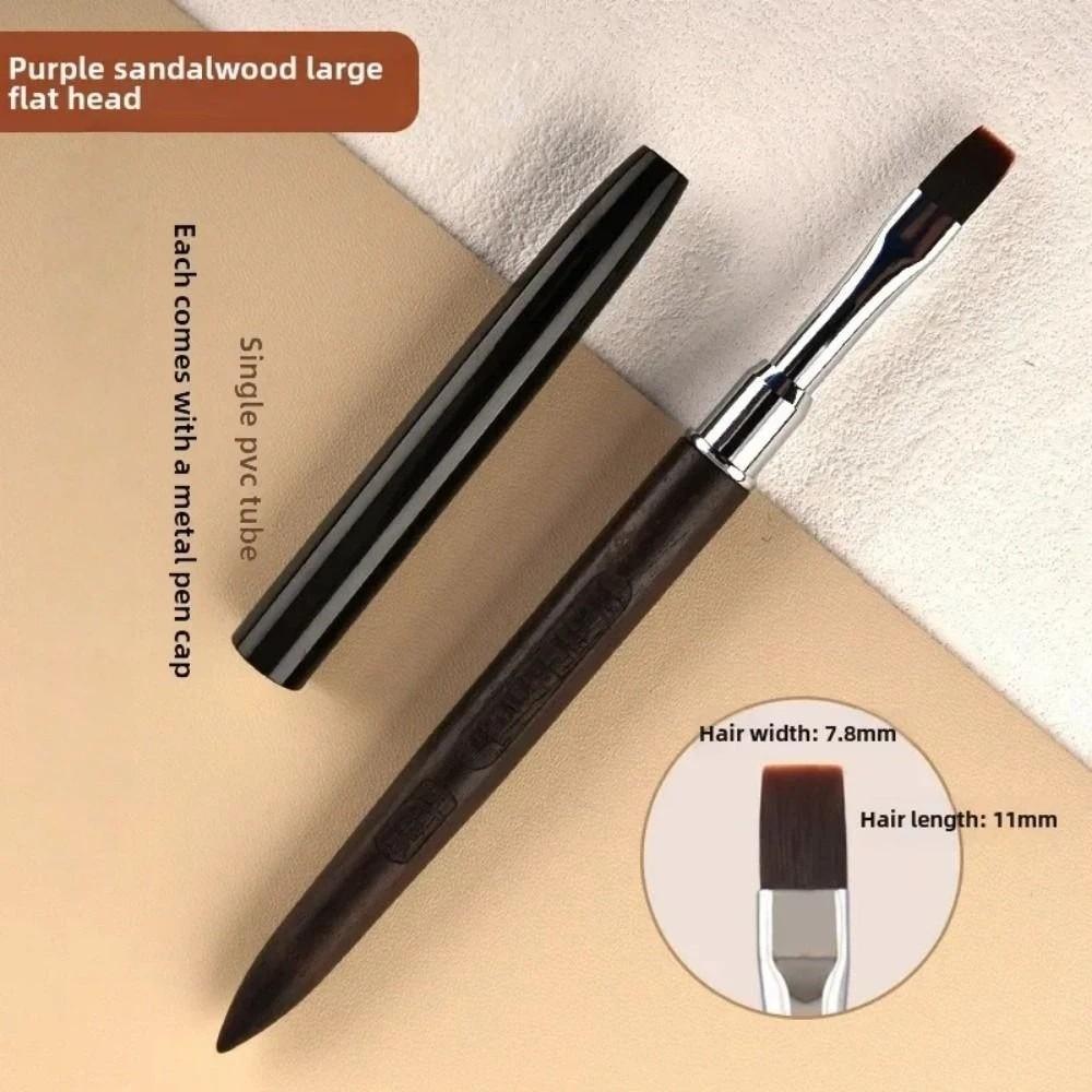 Wooden Nail Art Brush DIY Painting Brush No Brush Marks Nail Art Liner Brush with Pen Cap No Shedding Phototherapy Pen