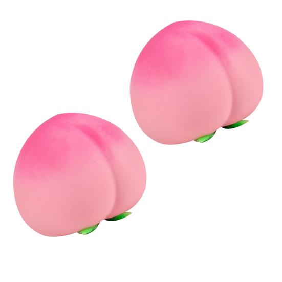 1/2/3Pcs Fake Juicy Peach Squeeze Toy Slow Rising Stress Relief Simulated Fruit Stress Ball Sensory Fidget Toy