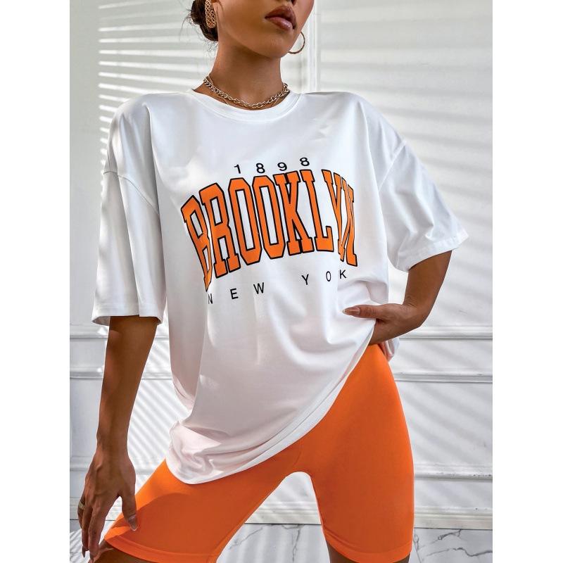 Cotton 100% Two Piece Set Women's Casual Loungewear: Pullover Suits, Pajamas, Loose T-Shirts, Tight Shorts, and Slim-Fit Homewear
