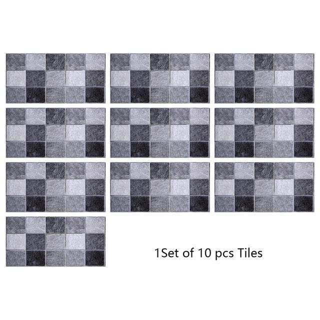 29 Styles Flat Marble Embossing Tiles Wall Sticker Kitchen Oil-proof Bathroom Waterproof Peel & Stick Hard Crystal Wallpaper