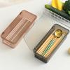 Cutlery Storage Tray Holder Tableware Organizer Spoon Fork Storage Box Plastic Container Cutlery Rack With Lid And Drainer