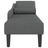Vidaxl Chaise Longue Con Cuscini, Grigio Scuro, Rivestita in Tessuto