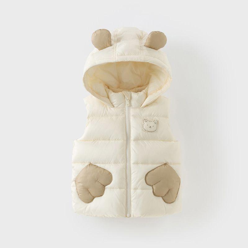 David Bella Children s Padded Vest Warm Boys  New Winter Vest Girls  Cartoon Sleeveless Top Children s Clothing Milk Coffee Color [Ready in Stock] 130