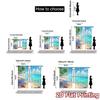 2pcs, 2D FLAT PRINTING Curtains (Without Rod) Seaside Bliss Pattern Popular Curtains Versatile Fabric Curtains Room Decor