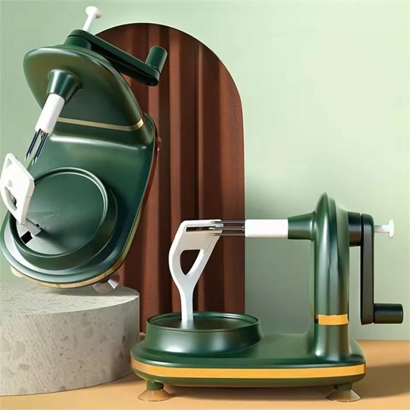 Hand Crank Apple Peeler Manual - 3 in 1 Stainless Steel Blade Fruit Peeler, Core Slice Cutting Tool  Kitchen Household Gadget