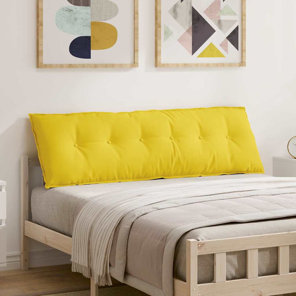 Back Cushion Light Yellow 160 x 19 x 50 cm Fabric
