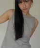 RONRON Dot Boatneck Sleeveless Gray