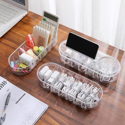 Dust-Proof Storage Cable Box Hub Finishing Box Desktop Data Cable Storage Box Mobile Phone Charging Cable Power Cable Buckle