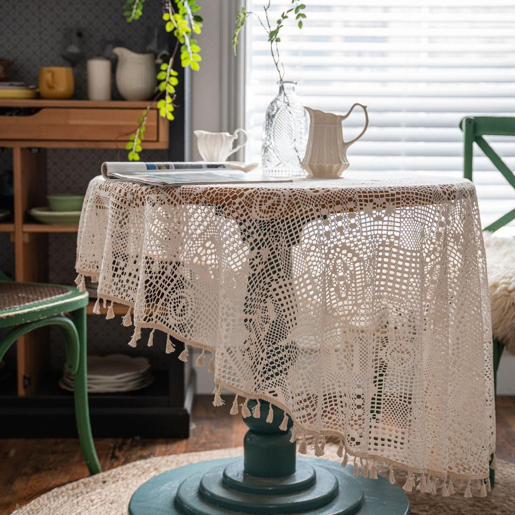 Crochet Cover Table Cloth Woven Tablecloth Hollow Tablecloth Tablecloth Towel Shooting Props