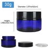 Set of 2 30g Blue Cream Containers, Glass Balm Containers, Light-Resistant Bottles, Heat-Resistant Cosmetic Containers, Aroma Cream Refill Containers,