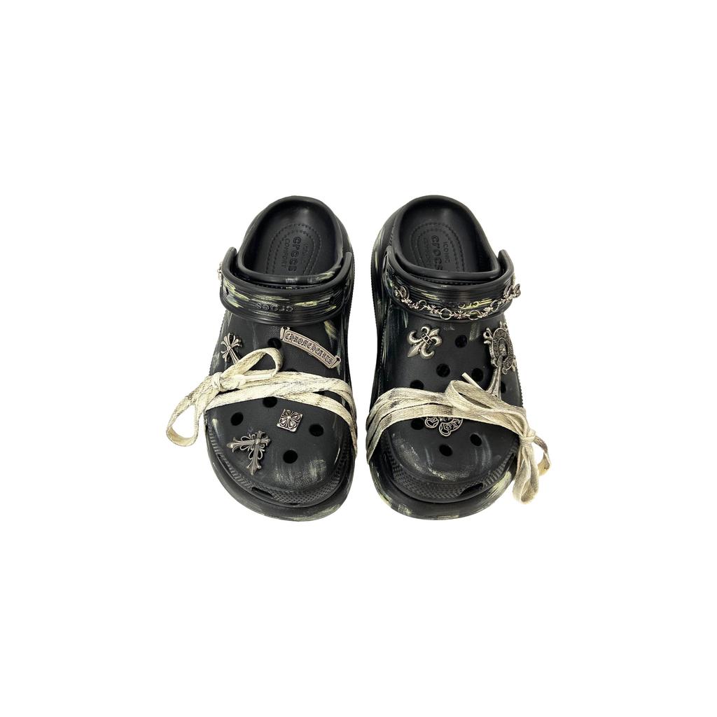 Crocs Undercurrent Saint Classic Crush Clog EVA Clogs Unisex Black 207521-001(team1134-)