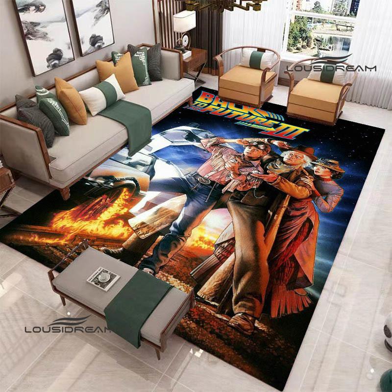 Movie Back To The Future printed carpet Living room bedroom non-slip carpets Yoga mat Outdoor carpet kawaii rug birthday gift