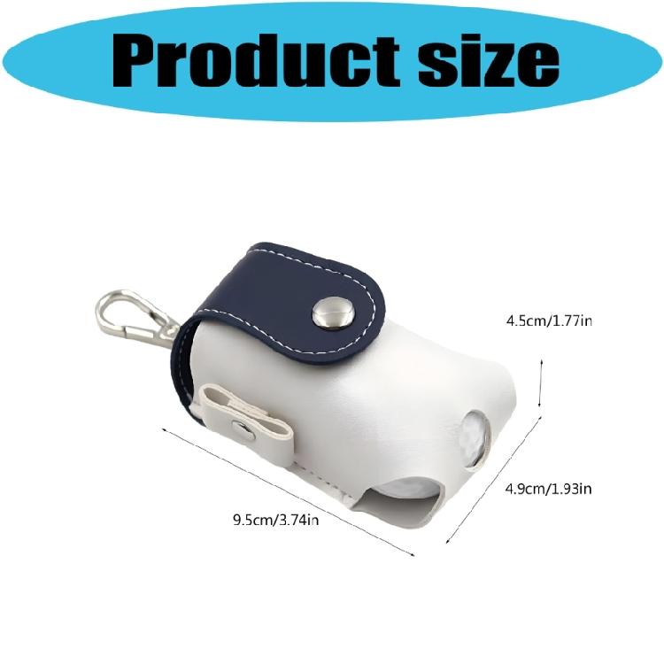 PU Leather Golf Ball Pouches With Keychain Hook Waterproof Golf Ball Organiser Bag for Small Accessories Management