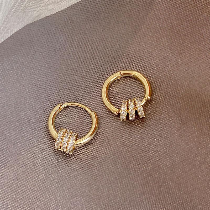 Korean Trendy Multi-Wear Diamond-Studded Dangle & Ear Cuff Earrings for Women