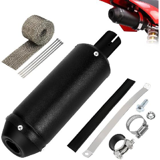 

1,1-дюймовый накладной глушитель для мотоцикла 125 куб. см 110 куб. см 4-тактного питбайка, кроссового мотоцикла CRF50 SSR Tao Tao DB10 Coolster Baja, Универсальный глушитель выхлопных газов 28 мм для