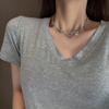 Titanium Steel Necklace Women's Hip-hop Accessories Full of Diamond Stars Collarbone Chain New Trendy Cold Wind Pentagram